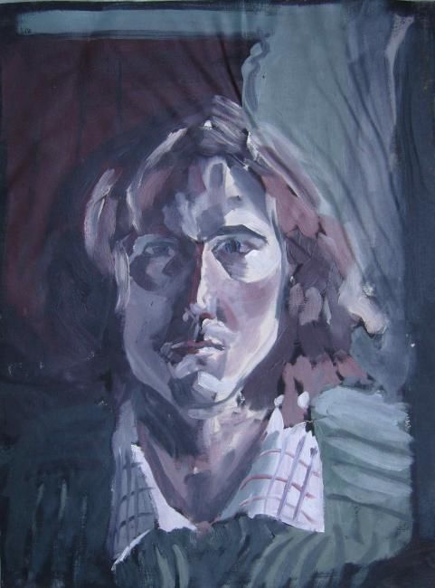 Painting titled "self 1972" by Ross Skoggard, Original Artwork, Oil