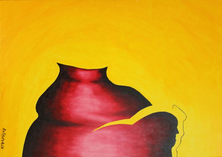 Pittura intitolato "Split amphora on th…" da Rostotskiy, Opera d'arte originale, Olio