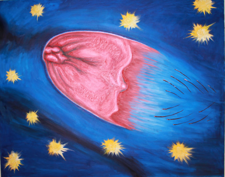 Pintura intitulada "Comet Venus VAG" por Rostotskiy, Obras de arte originais