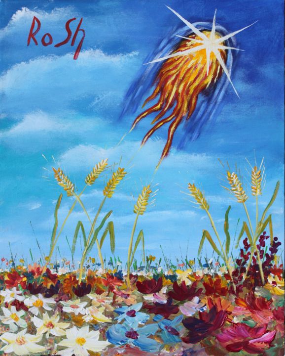 Pintura intitulada "Harvest" por Rostotskiy, Obras de arte originais