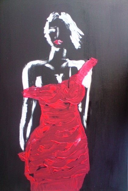 Painting titled "Donna" by Rosyart, Original Artwork