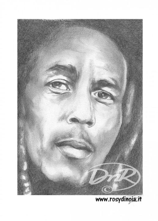 Pittura intitolato "Bob Marley Portrait" da Rosy Di Noia, Opera d'arte originale, Olio