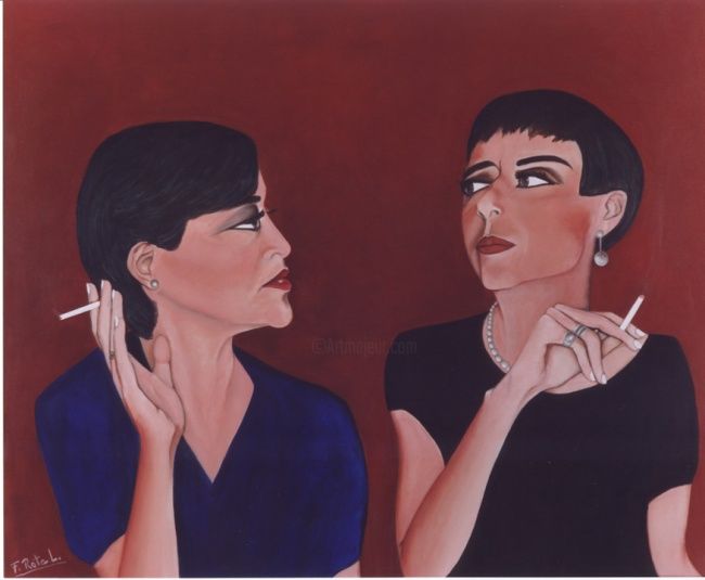 Pintura intitulada "Divas" por Francesca Rota-Loiseau, Obras de arte originais, Óleo