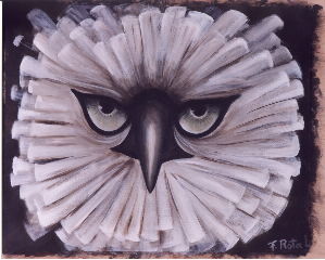 Pintura intitulada "Harpy Eagle" por Francesca Rota-Loiseau, Obras de arte originais, Óleo