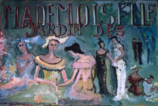 Pittura intitolato "garden des mademois…" da Jbarsciglié, Opera d'arte originale, Olio