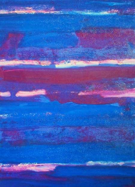 Peinture intitulée "Indigo In Places" par Roberto Rotondo, Œuvre d'art originale, Huile