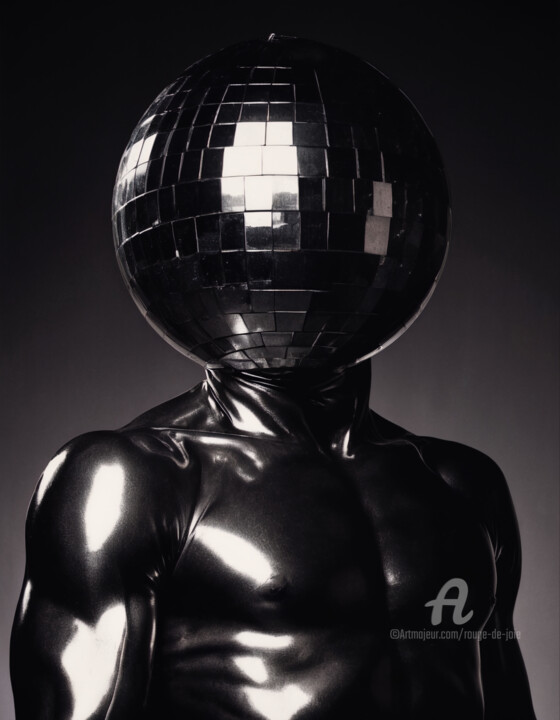 Цифровое искусство под названием "Latex Disco Ball VI" - Rouge De Joie, Подлинное произведение искусства, Изображение, сгене…