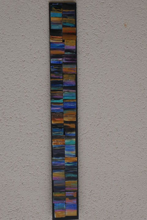 Peinture intitulée "colonne 2" par Herve Briquet, Œuvre d'art originale, Acrylique Monté sur Autre panneau rigide