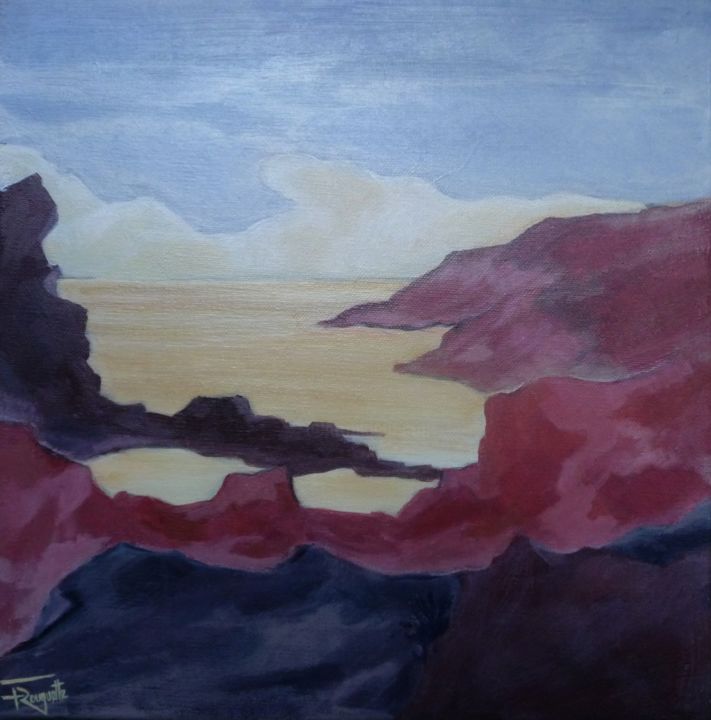 Peinture intitulée "Sérénité" par Frédérique Rouquette, Œuvre d'art originale, Acrylique Monté sur Châssis