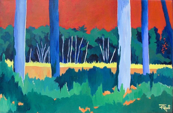 Peinture intitulée "Orée" par Frédérique Rouquette, Œuvre d'art originale, Acrylique Monté sur Châssis