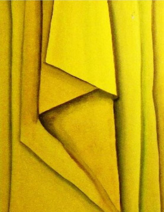 Peinture intitulée "Drapé jaune" par Jean Daniel Rousseau, Œuvre d'art originale, Acrylique