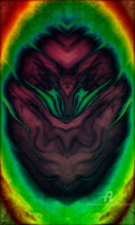 Digital Arts titled "Rorschach Theme #1" by Claire Roussel, Original Artwork, Digital Painting