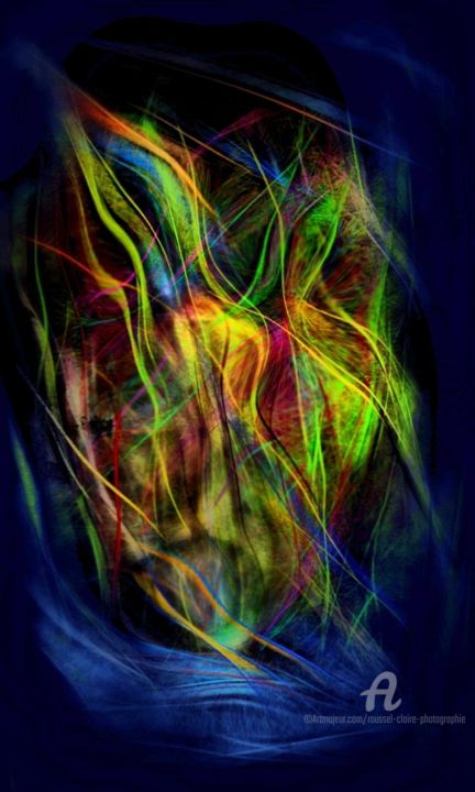Digital Arts titled "Rorschach Thème #2" by Claire Roussel, Original Artwork, Digital Painting