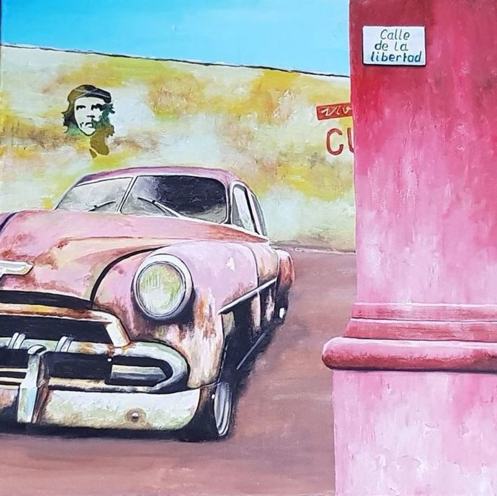 Peinture intitulée "Cuba" par Sylvie Rousselle, Œuvre d'art originale, Acrylique
