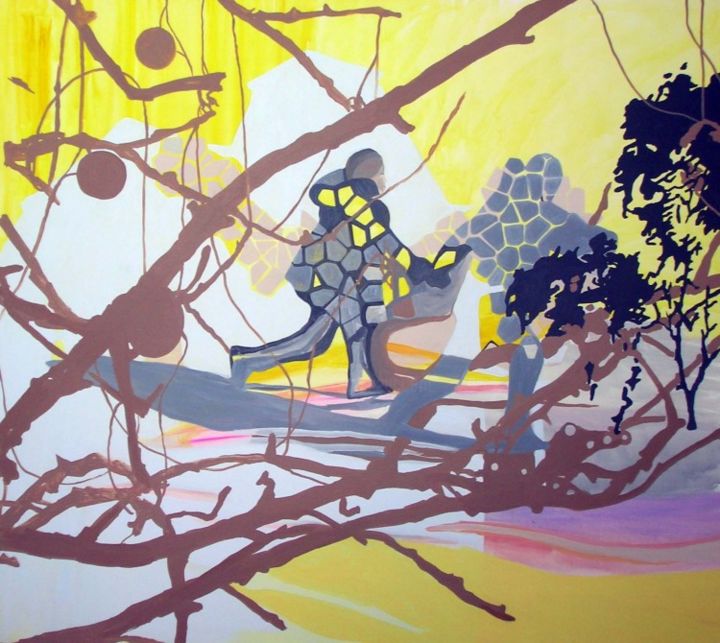 Pintura titulada "Bosque" por Vanesa Rowinski, Obra de arte original, Oleo