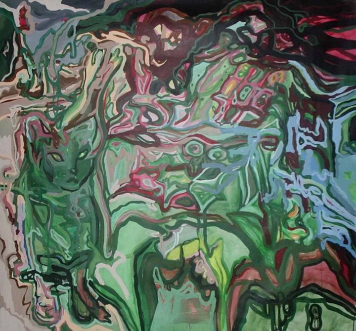 Pintura titulada "Delirio" por Vanesa Rowinski, Obra de arte original, Oleo