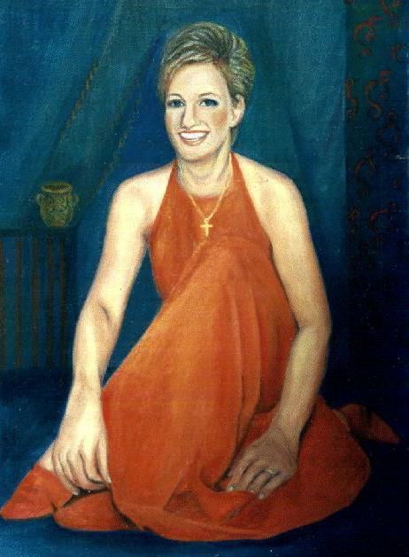 Painting titled "Princess Diana" by Rowney Abbott, Original Artwork