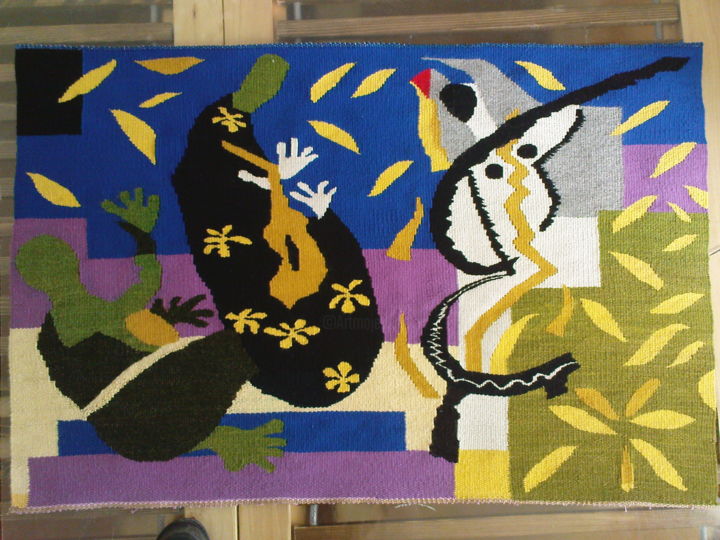 Arte têxtil intitulada "tapestry The Sorrow…" por Rox, Obras de arte originais