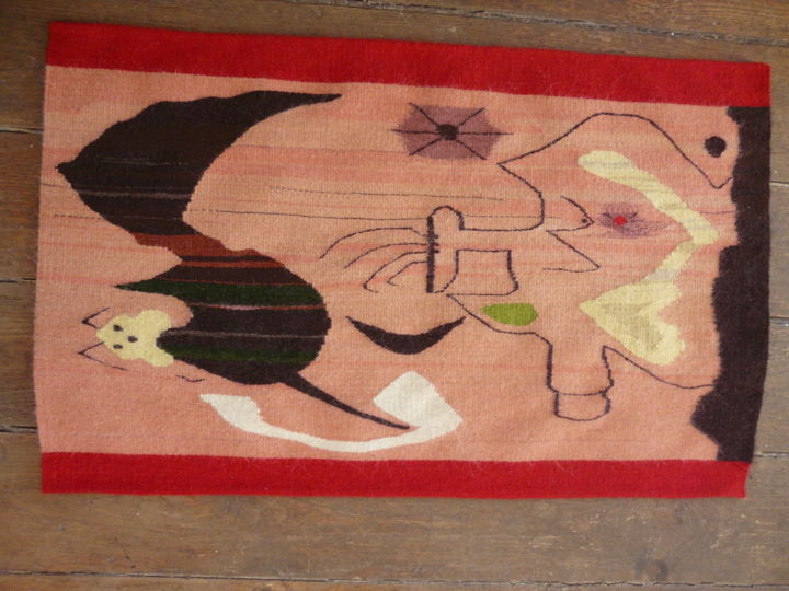 Arte têxtil intitulada "tapestry Nocturnal…" por Rox, Obras de arte originais