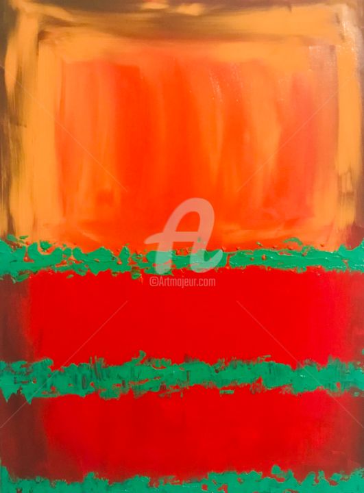Peinture intitulée "Pure Red" par Roxani Rohner, Œuvre d'art originale, Acrylique