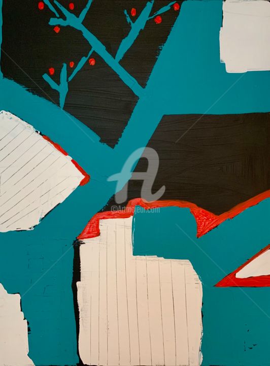 Malarstwo zatytułowany „Appletree” autorstwa Roxani Rohner, Oryginalna praca, Akryl