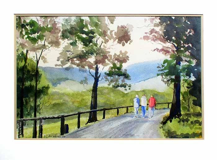Painting titled "A Walk in the Dande…" by Roy Boston, Original Art, Oil