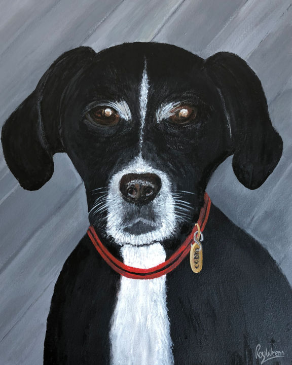 Картина под названием "Cody, the Wonderdog" - Roy Wrenn, Подлинное произведение искусства, Акрил