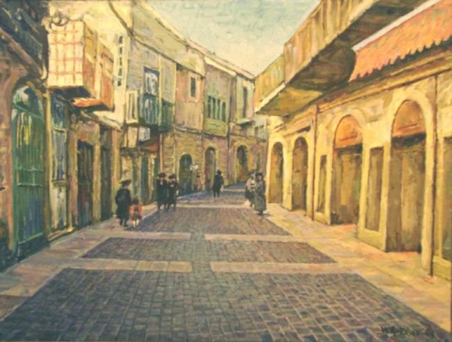 Картина под названием "Jerusalem, old dist…" - William Rozenson, Подлинное произведение искусства