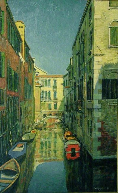 Картина под названием "Venice 1" - William Rozenson, Подлинное произведение искусства