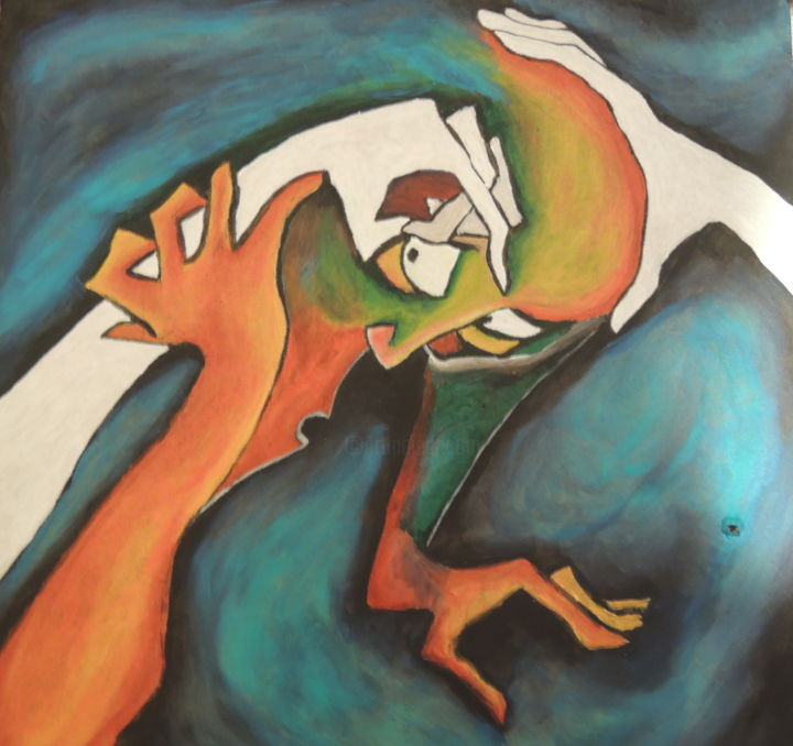 Painting titled "Doubts" by Lamb Rozkopalová Pavla, Original Artwork