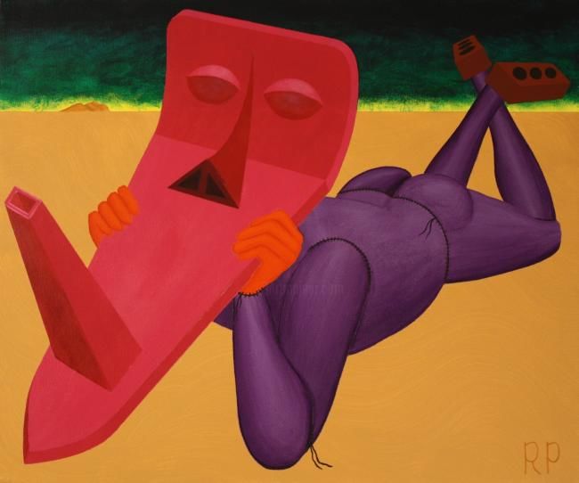 Painting titled "Autoanimated Seduct…" by Rudy Pavlina, Original Artwork, Oil