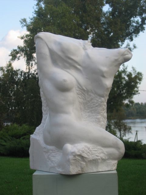 Скульптура под названием "akt" - Ryszard Piotrowski, Подлинное произведение искусства