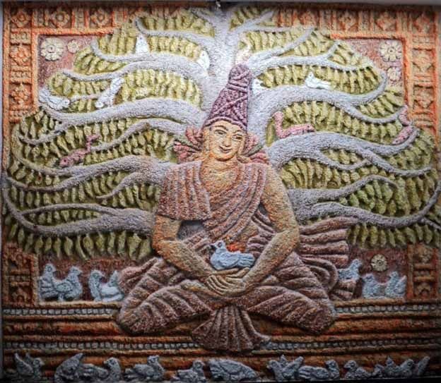Γλυπτική με τίτλο "BUDDHA AND THE BIRDS" από R.Satheesh, Αυθεντικά έργα τέχνης