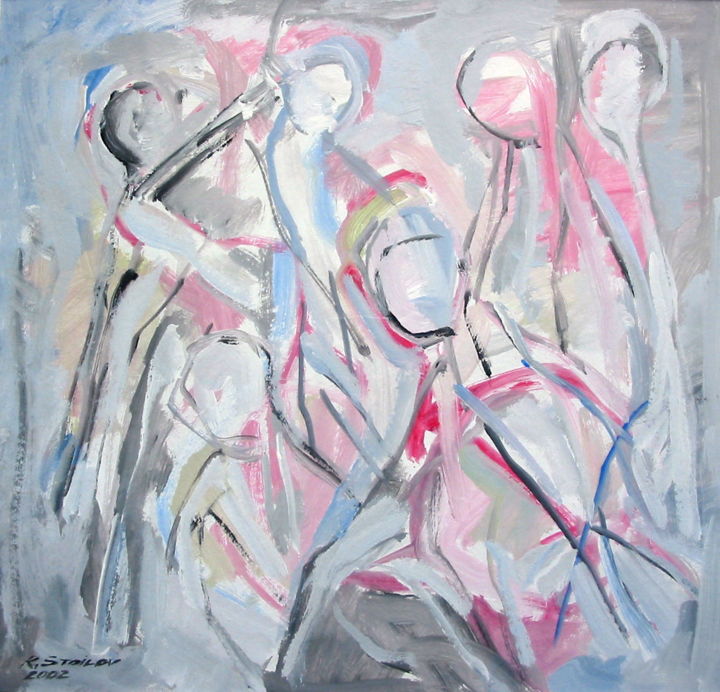 Painting titled "L In Rose" by Romen Stoilov, Original Art, Oil
