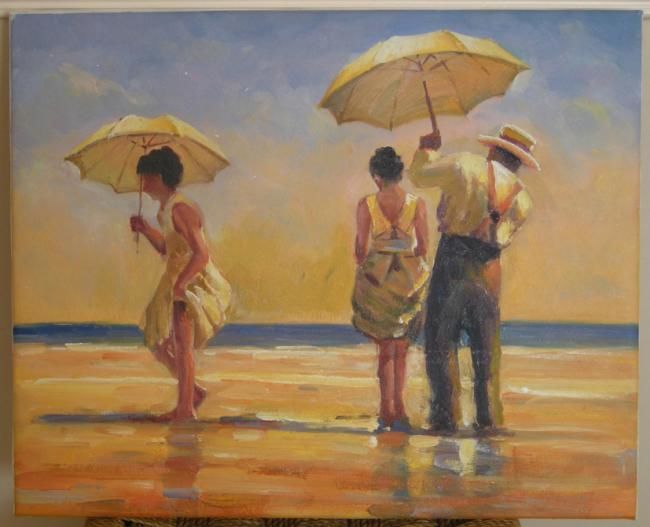 Painting titled "VETTRIANO - Les exc…" by Alain Dreyer, Original Artwork, Oil