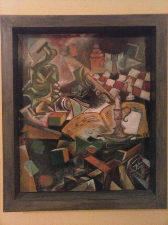 Painting titled "Interior de un jugu…" by Ruben Benquesus, Original Artwork
