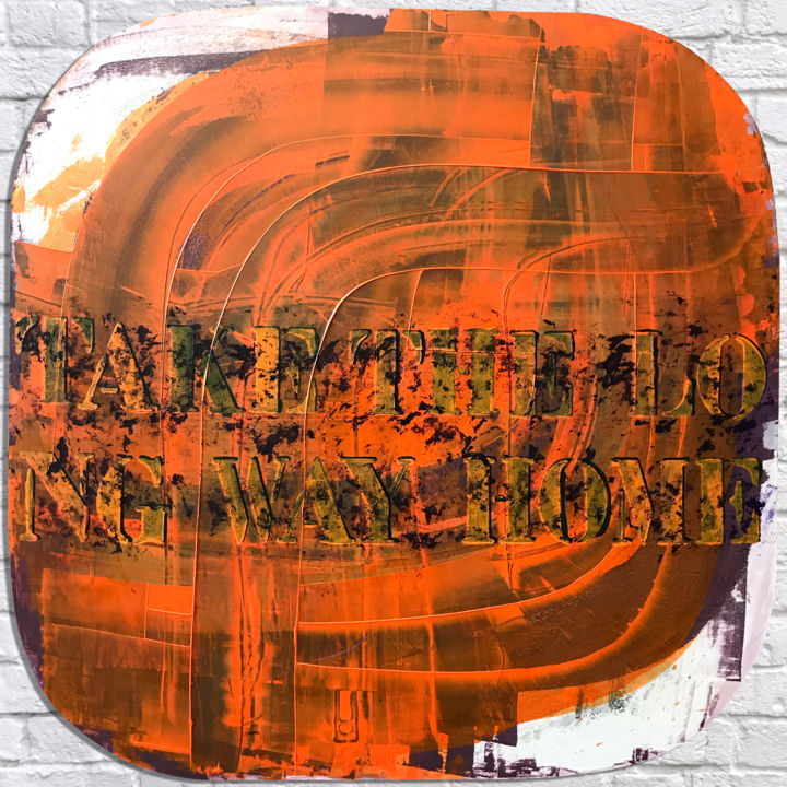 Schilderij getiteld "Sved " Take the lon…" door Ruben Abstract, Origineel Kunstwerk, Acryl