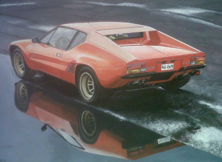 Painting titled "de-tomaso-pantera-g…" by Ruben Badia, Original Artwork, Acrylic