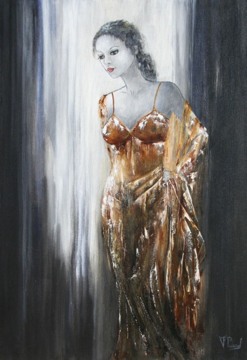 Malerei mit dem Titel "NINA" von Françoise Pascal, Original-Kunstwerk, Acryl