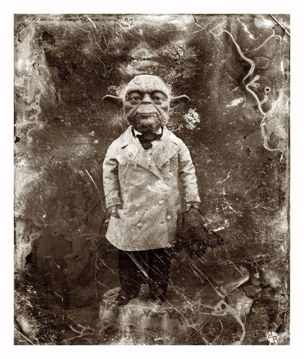 Printmaking titled "Yoda Star Wars Anti…" by Tony Rubino, Original Art, Lithography