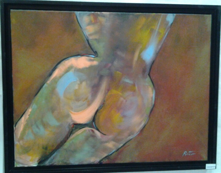 Malerei mit dem Titel "Je fesse ce qui me…" von Ruby, Original-Kunstwerk, Acryl