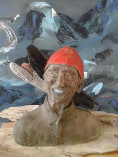 Sculpture intitulée "Le bonnet rouge (Co…" par Ruby, Œuvre d'art originale, Argile