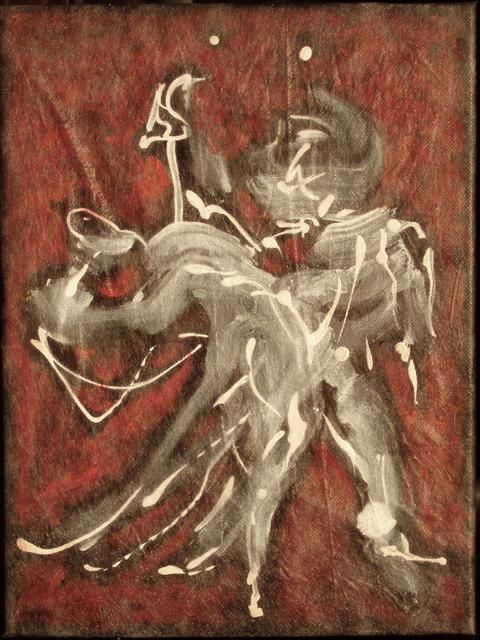Painting titled "Rouge Tango 2" by Marion Rudermann, Original Artwork