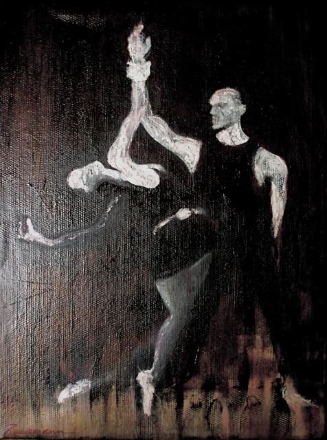 Ζωγραφική με τίτλο "Noir Tango" από Marion Rudermann, Αυθεντικά έργα τέχνης