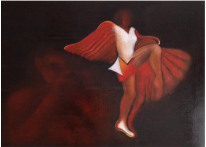 Картина под названием "La métamorphose du…" - Marion Rudermann, Подлинное произведение искусства, Масло