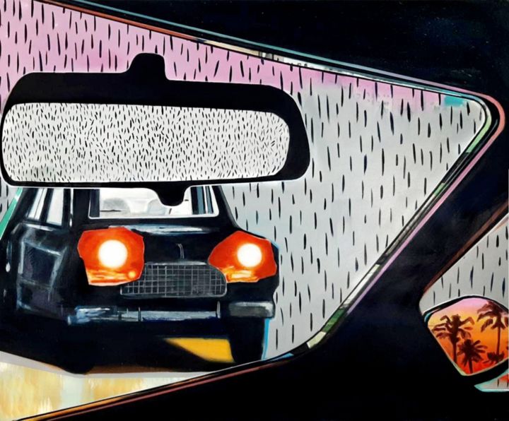 「"3 sunsets"」というタイトルの絵画 Rudi Cotroneoによって, オリジナルのアートワーク, オイル