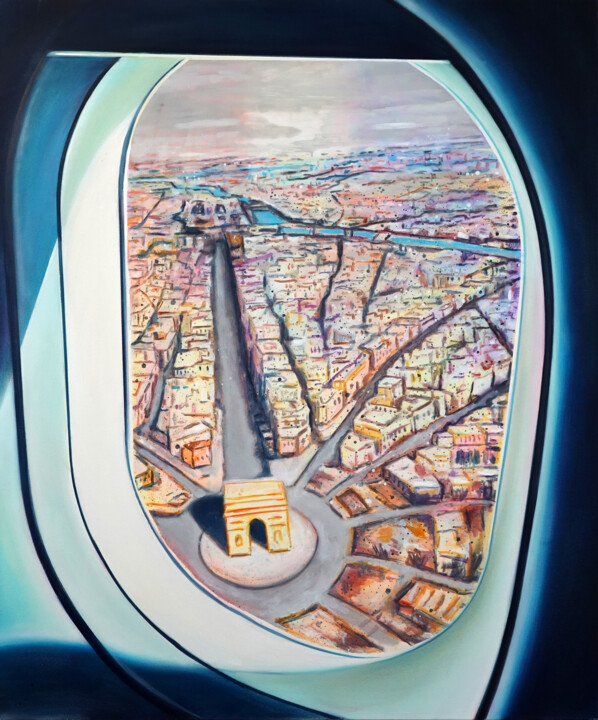 Peinture intitulée "Paris" par Rudi Cotroneo, Œuvre d'art originale, Huile