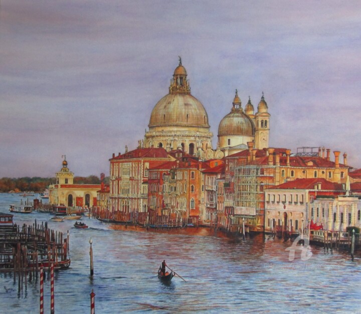 Malerei mit dem Titel "Venezia 8" von Rüdiger Eggers, Original-Kunstwerk, Aquarell