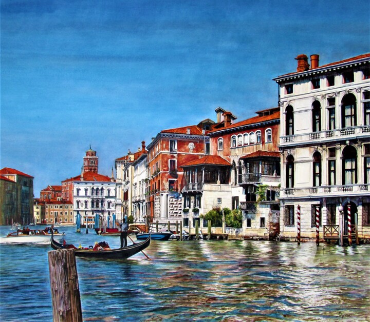 Malerei mit dem Titel "Venezia 17" von Rüdiger Eggers, Original-Kunstwerk, Aquarell