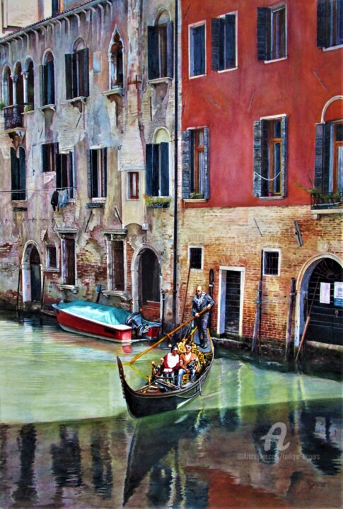 Painting titled "Venezia 20" by Rüdiger Eggers, Original Artwork, Watercolor